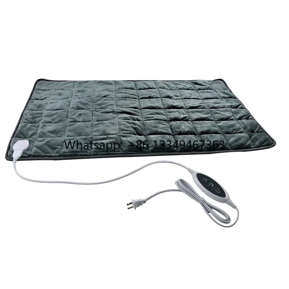 Washable Personal Care Body Warmer Therapy Pain Relief Back Heating Electric Blanket Crystal Super Soft 70W 45x85cm
