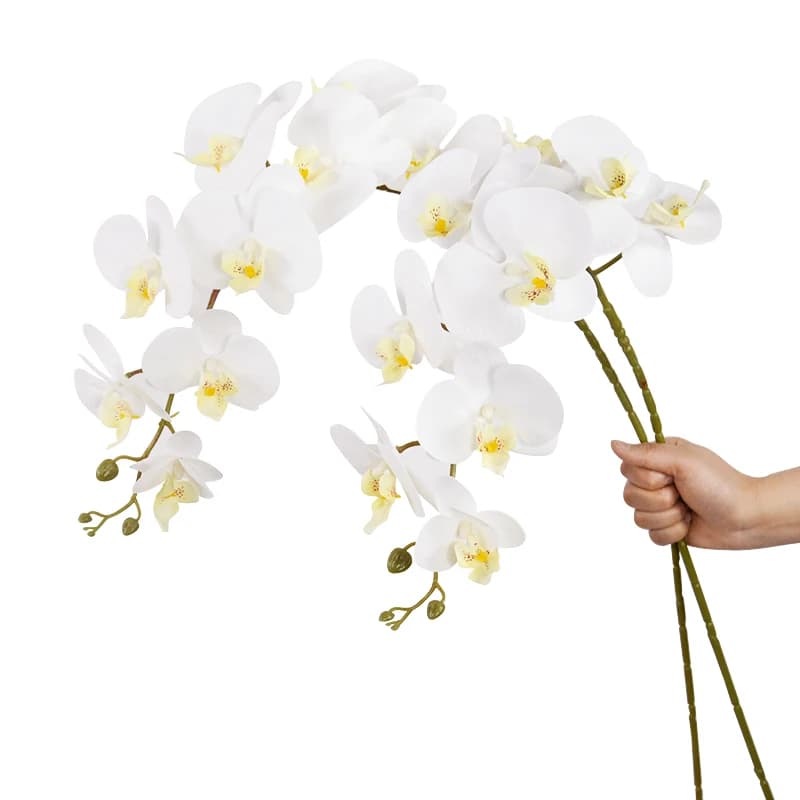 9 heads 100cm artificial butterfly orchid flowers true touch orchids moths fake flower for wedding party home decoration