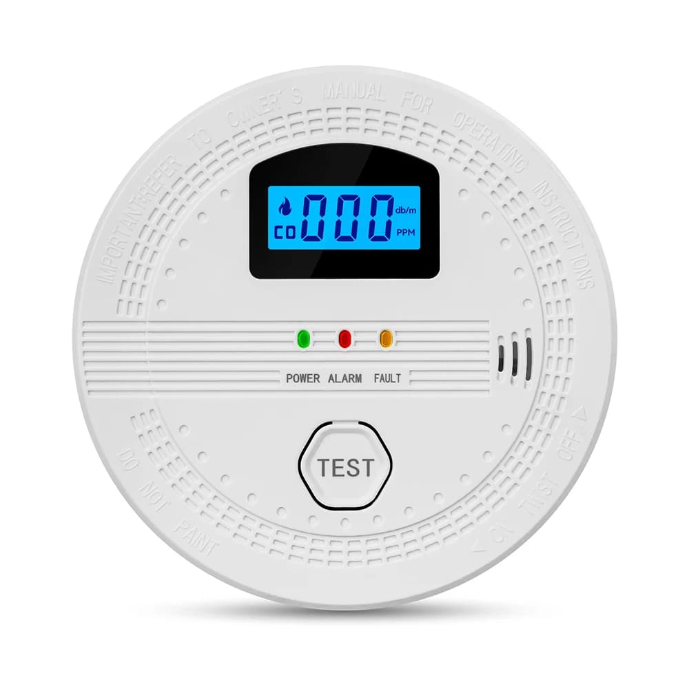 Rilevatore Combinato di Fumo e Monossido di Carbonio WJ SC06 2 in 1 con Display LCD per la Sicurezza Domestica