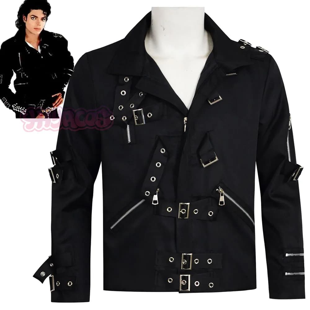 Anime Michael Cosplay Costume Jacket Black Stretch Cotton Outwear Same Stage Punk Jacket Halloween Cosplay Women Men Michael