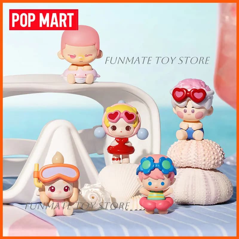 Original POP MART Mini Figures BLIND BOX Island Vacation Series POP BEAN Cute Model Ornament Toy Mystery Box Gift Customized