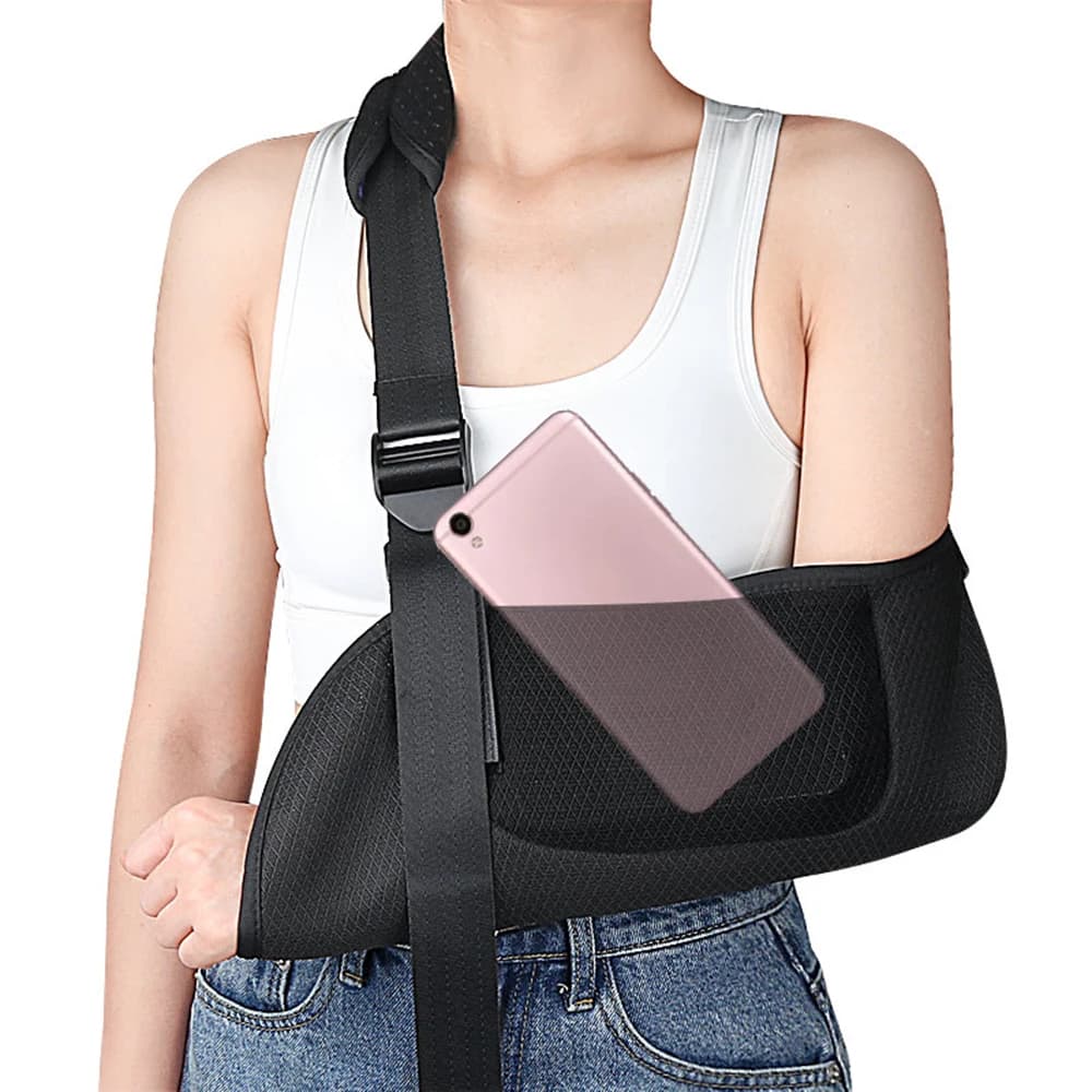 Supporto morbido traspirante per gomito da polso, avambraccio, cinturino regolabile, supporto per imbracatura per braccio, per lesioni sportive, supporto per lussazione
