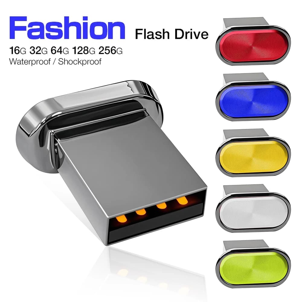 Super Mini USB Pen drive 4 GB 64 GB Memoria USB in metallo flash 32 GB 16 GB 8 GB Chiavetta USB 2.0 ad alta velocità Piccolo pendrive Spedizione veloce