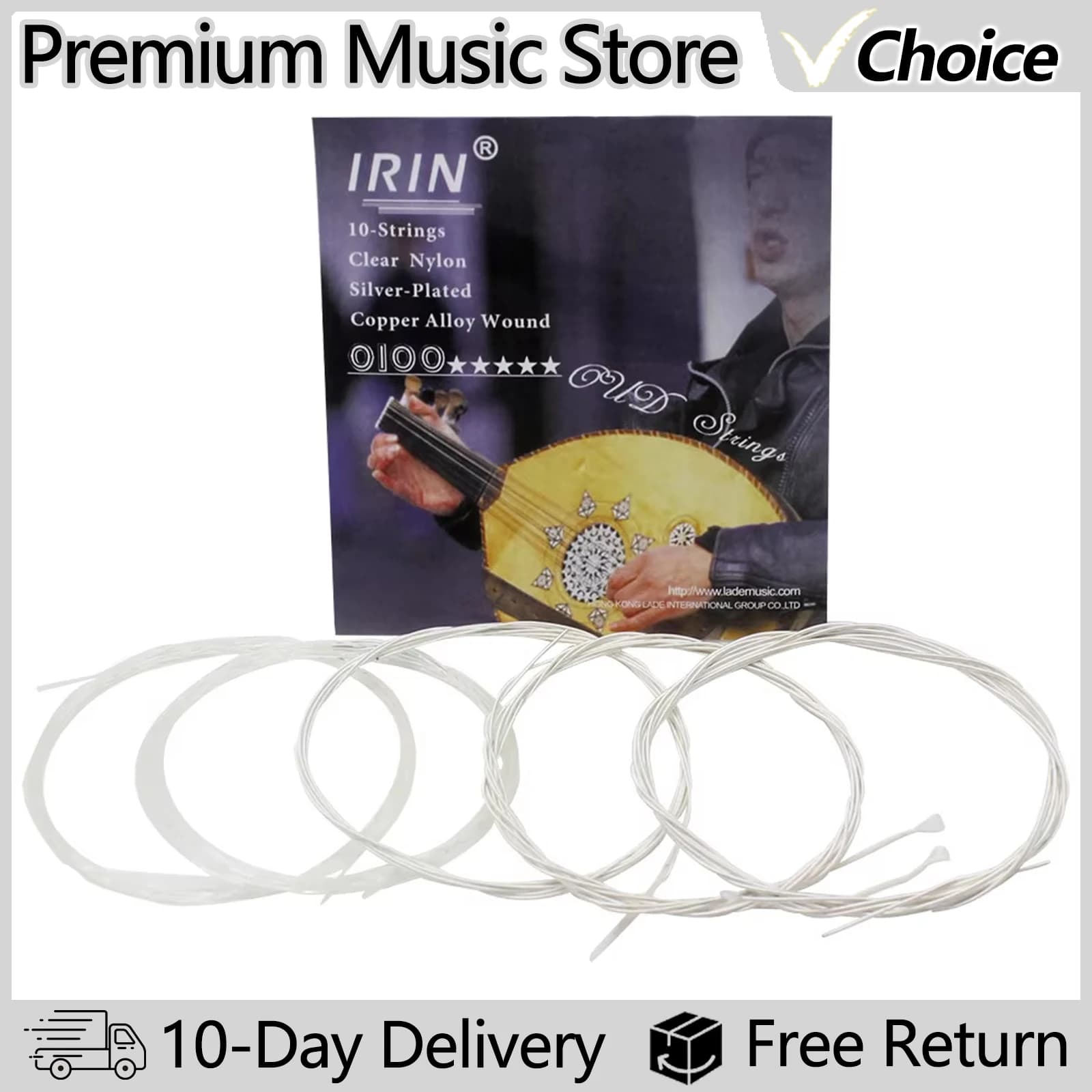 IRIN Oud Strings turchia Oud Arab Lute Strings Nylon argento placcato lega di rame avvolto String accessori per parti di strumenti musicali