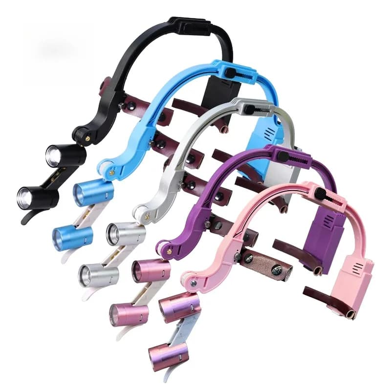 Lente d'ingrandimento a diodi emettitori di luce per lampada frontale da 5 W 2,5x Attrezzatura per lente d'ingrandimento dentale chirurgica wireless