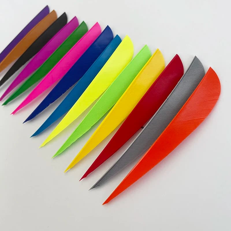 100Pcs 4inch Turkey Archery Feather Fletching Arrow Fletches Hunting Right/Left Wings DIY Carbon Wooden Arrow Accessories