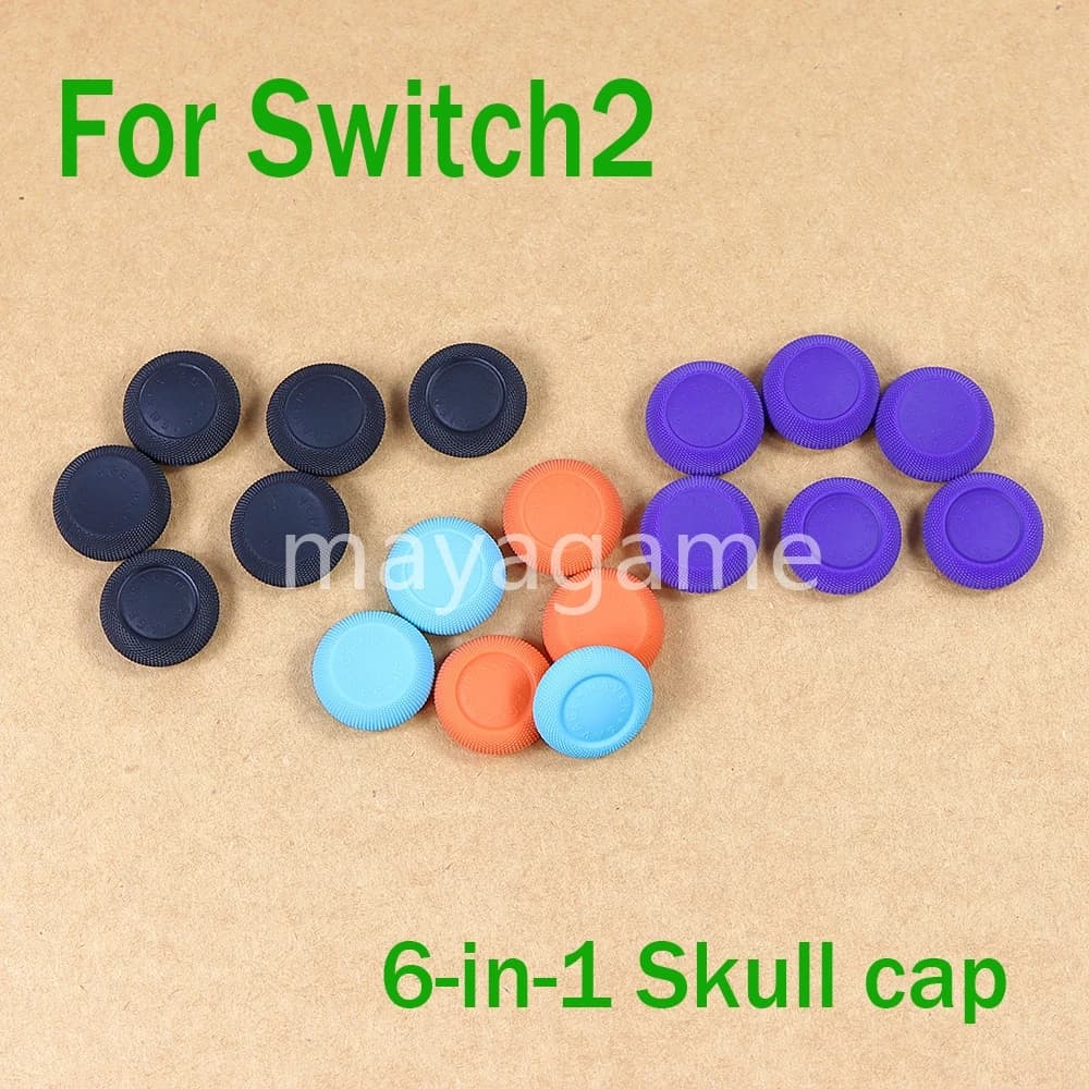 1set Skull & Co. Thumb Grip Set Joystick Cap Thumbstick Cover for Switch 2 Gamepad Controller