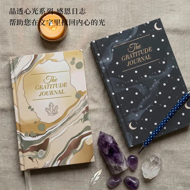 Quaderno A5 con Copertina Rigida, Diario della Gratitudine, Registro della Vita in Cinque Minuti, Agenda Planner, Articoli di Cancelleria