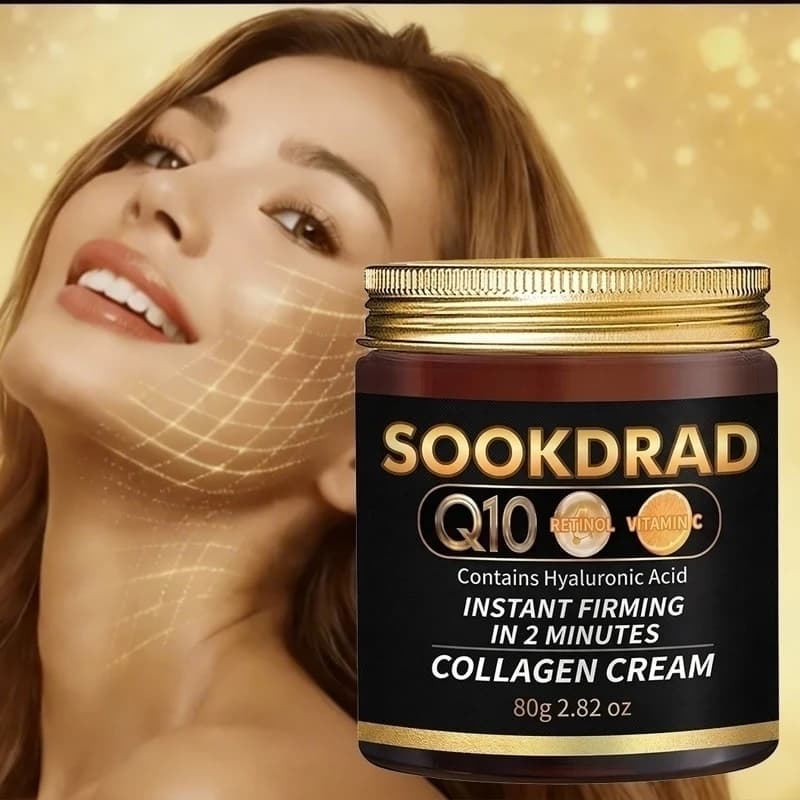 Crema al collagene con Q10, Retinolo, Vitamina C, Acido Ialuronico, rassodante in 2 minuti, viso/collo/corpo, unisex, 80g, per tutti i tipi di pelle, uso quotidiano