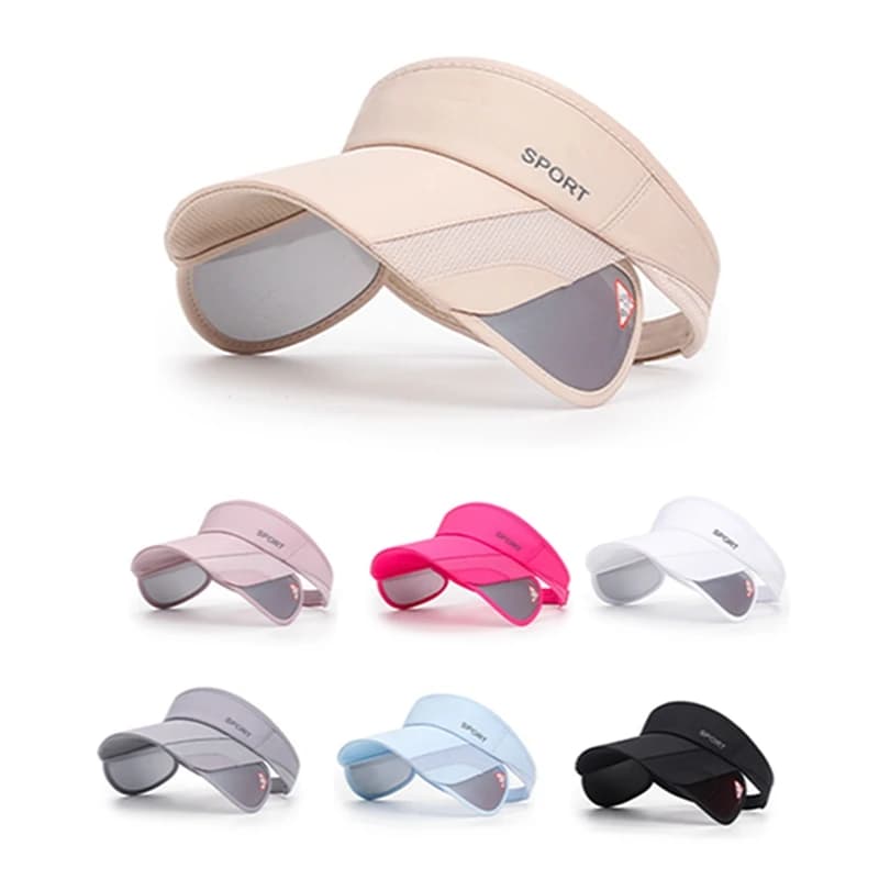 Cappellini da tennis per esterni Cappello da sole a tesa larga Sport estivi Cappelli per protezione solare Protezione UV Berretto da golf Cinture regolabili Visiere per la corsa
