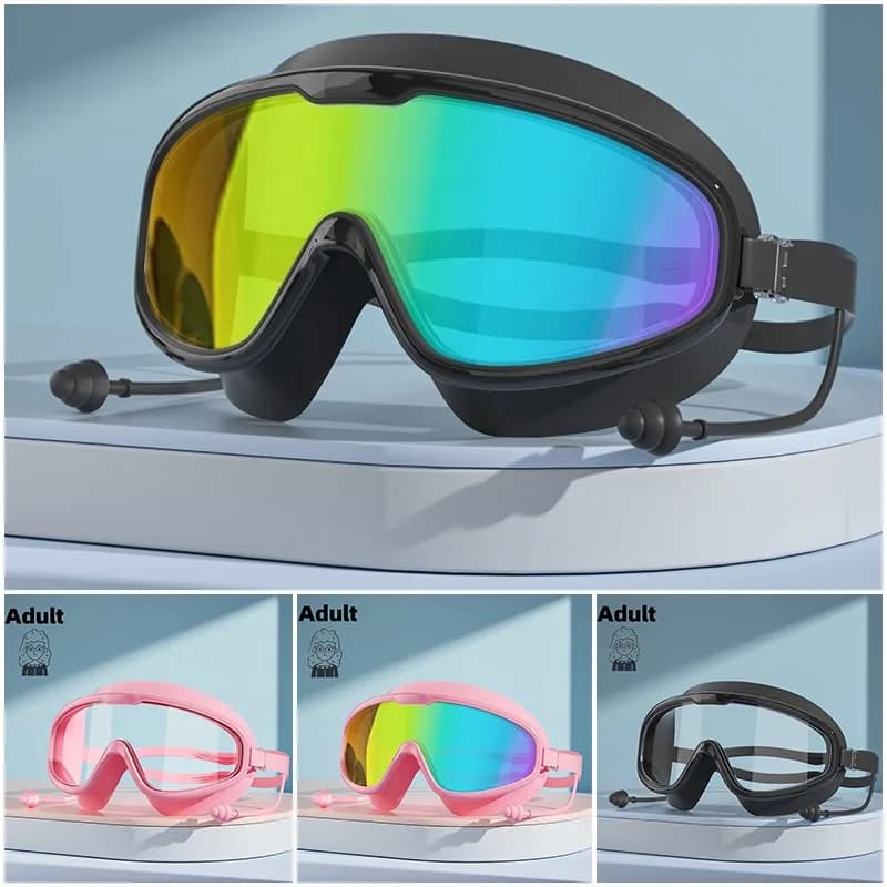 Adults Outdoor Water Sports Swim Goggles, Soft Padded Silicone Shatterproof Lens Design, Suitable For Adults Daily Pool Training