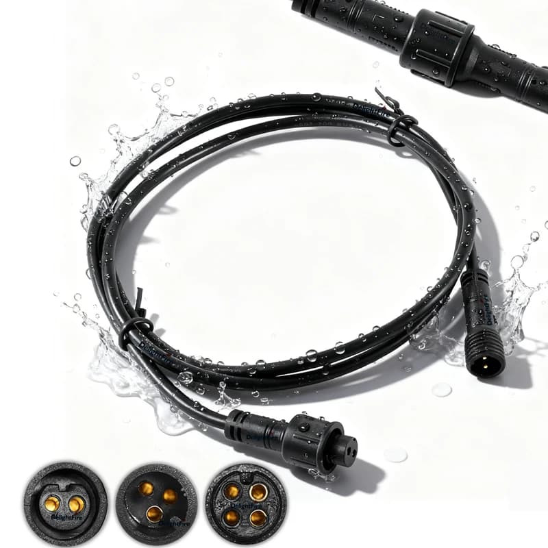 Cavo di prolunga impermeabile IP67 22AWG 2pin 3pin 4pin Connettore maschio femmina impermeabile per luci di striscia esterne a LED per moto