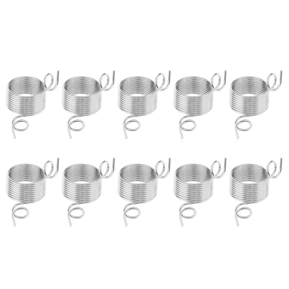 Set di 10 Anelli Ergonomici in Acciaio Inox per Lavoro a Maglia con Due Guide per Filo, per Tensione Uniforme, Strumento per Lavoro a Maglia Norvegese