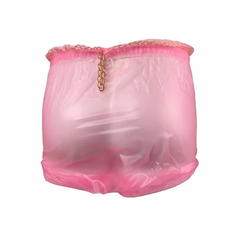 Boxer Trasparenti in PVC Impermeabili per Adulti, Stile Comodo, Rosa, per Spettacoli in Maschera