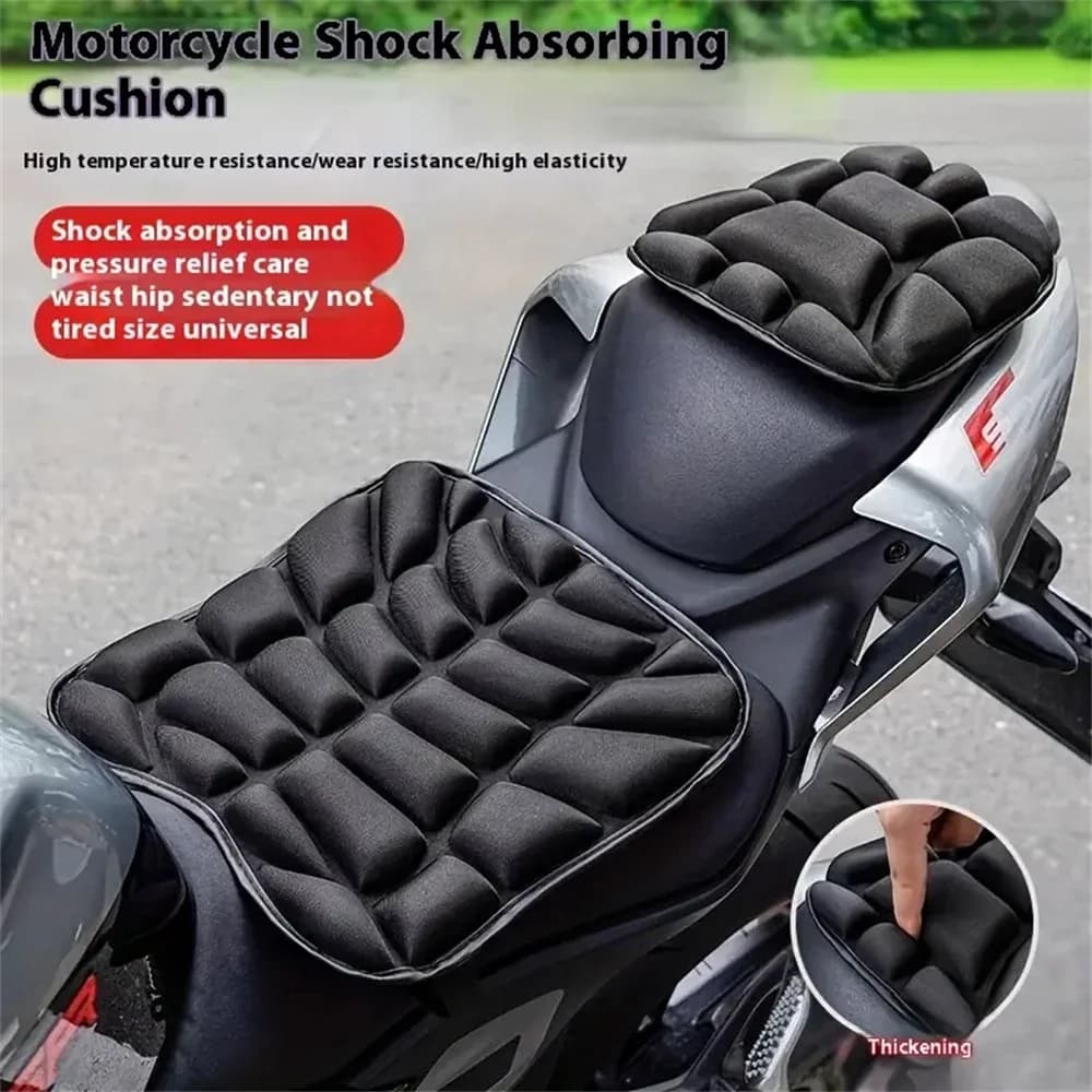 Universal Thickened Shock-Absorbing Motorcycle Electric Bike Seat Pad Heat Insulation Comfort Cushion for Riding