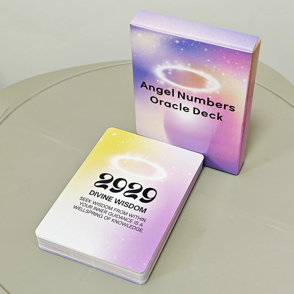 Oracle deck with angel numbers to receive the divine guide 40 numberological cards from 10,4 * 7,3 cm