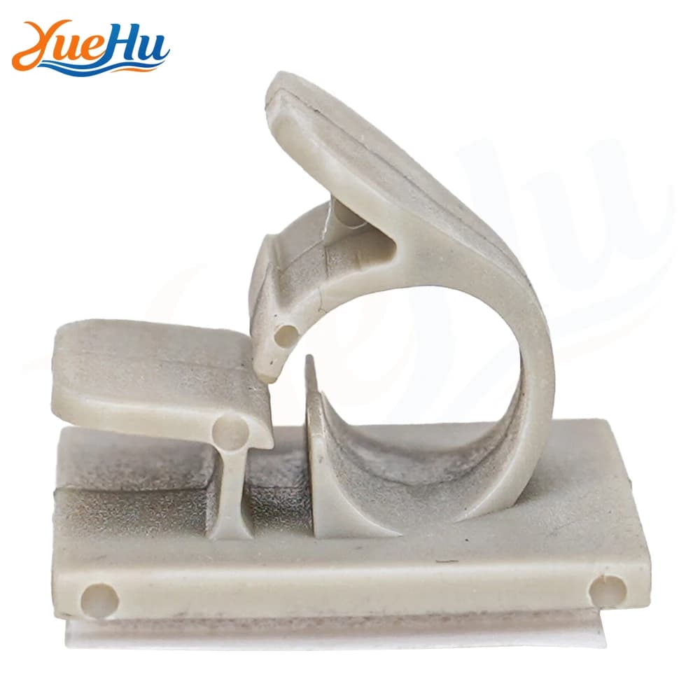 YUEHU 10PCS Self-Adhesive Cable Clips for Car, Wire Holder, Data Cable Organizer, Cord Management Fastener