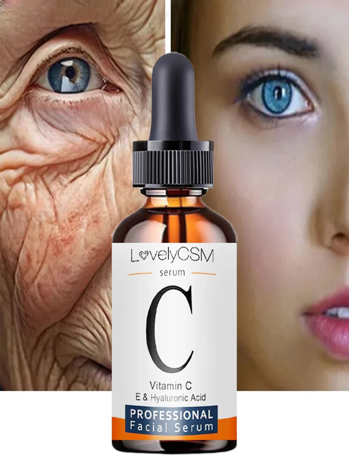 Vitamina C vitamina E E acido ialuronico essenza facciale professionale restringe i pori, riduce le linee sottili, nutre la pelle E pulisce fa