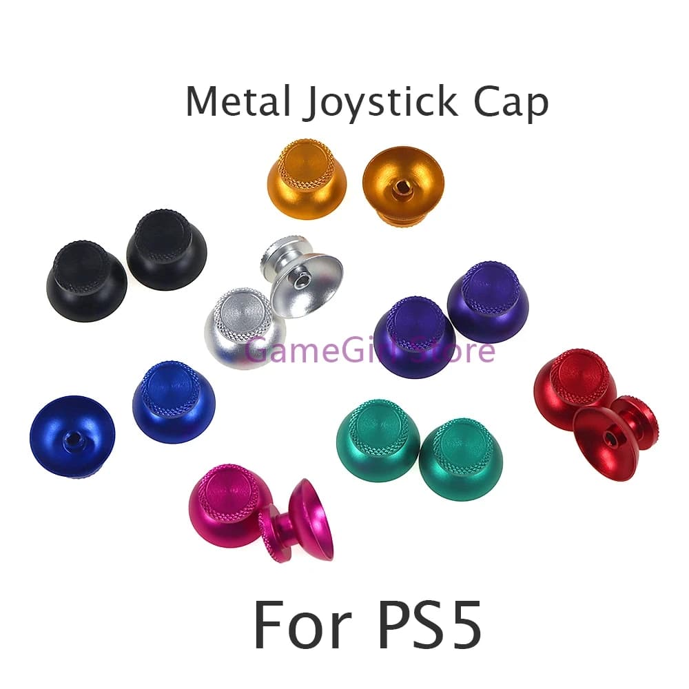 10 paia = 20 pezzi per PlayStation PS5 Controller Gamepad Joystick analogico in metallo di alluminio Thumb Stick Grip Cap