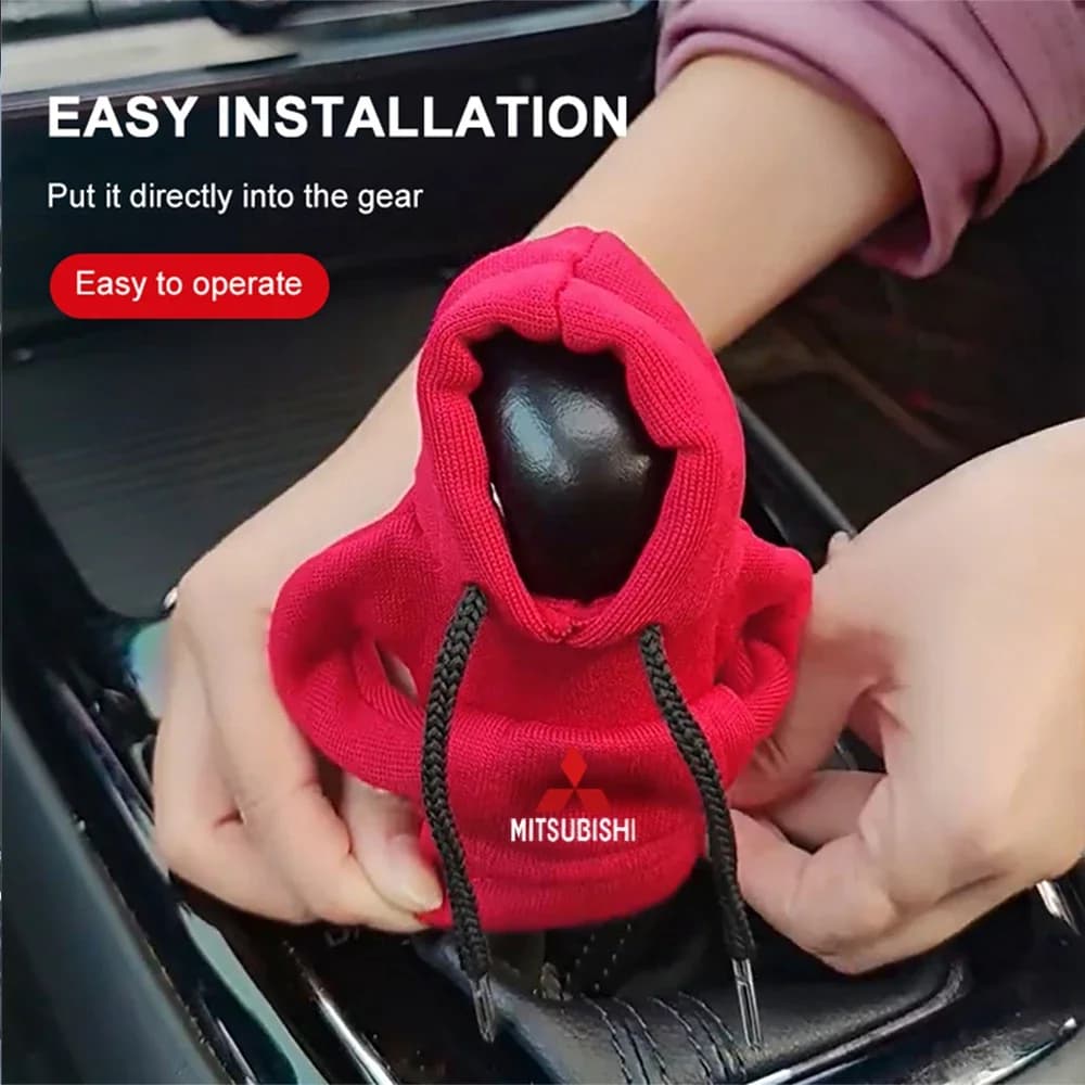 Auto Gear Shift Felpa con cappuccio Copertura del cambio Maniglia del cambio Decorazione ForMitsubishi ASX Lancer Pajero Outlander L200 EVO Lancer EX