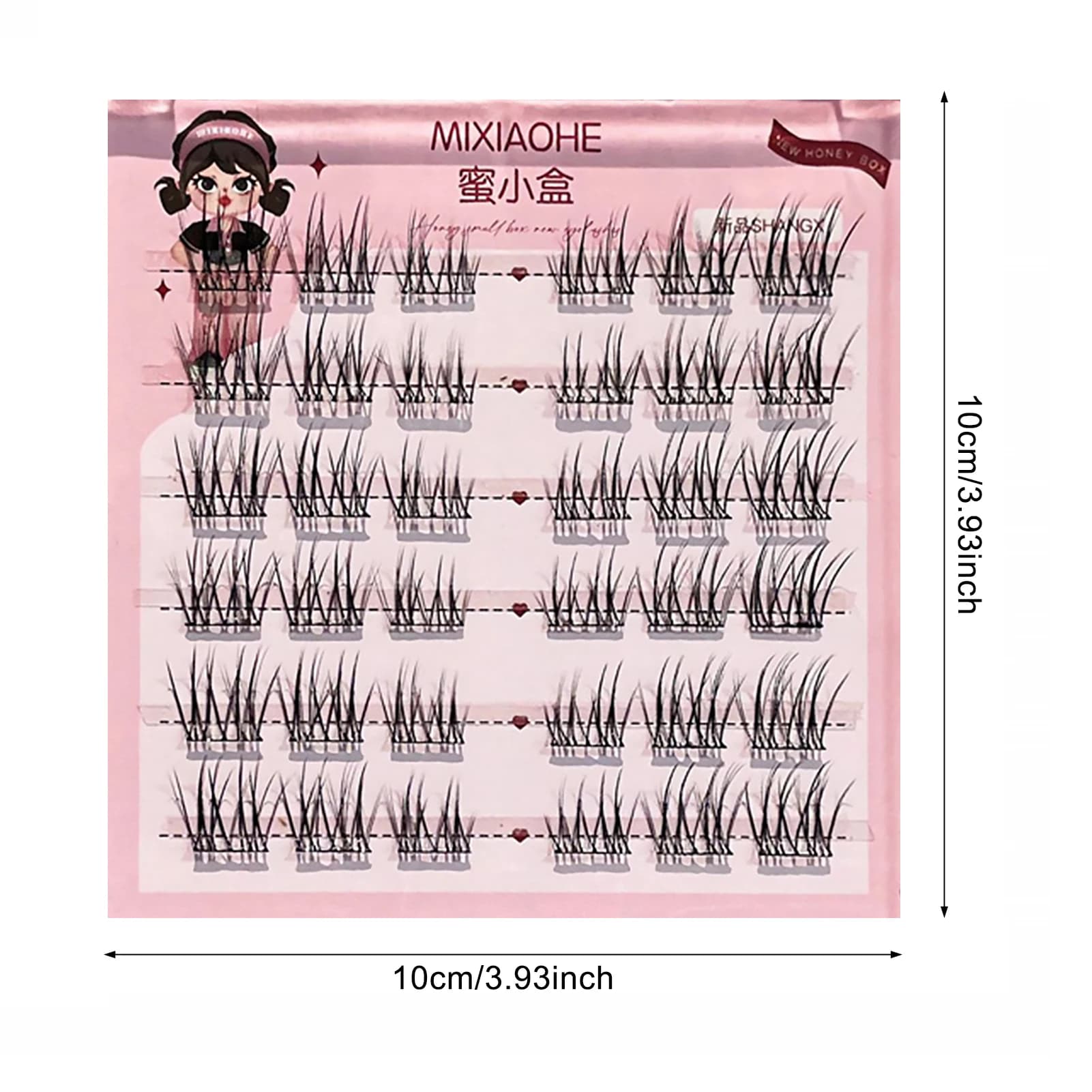 Ciglia Finte Fai-da-Te 0,07mm Fascia Ultra Sottile Aspetto Naturale Ciglia Segmentate Stile Fatato per Principianti Curva C 8-13mm Nere