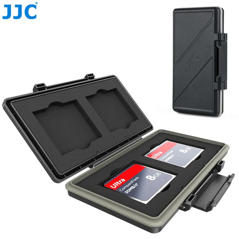 JJC 4 slot CF Card Holder Water-Resistance Anti-Shock Flash Card Case Storage per Nikon D810 D800 Canon 400D 350D 50D 40D 30D R
