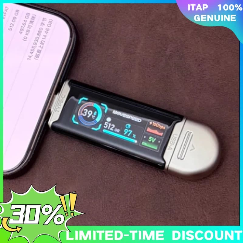 MOVESPEED SU10 1090MB/s PenDrive a stato solido 2TB 1TB 512GB 256GB 128GB LCD USB3.2 Gen2 Tipo C Flash Drive per iPhone 15/16/17 PC