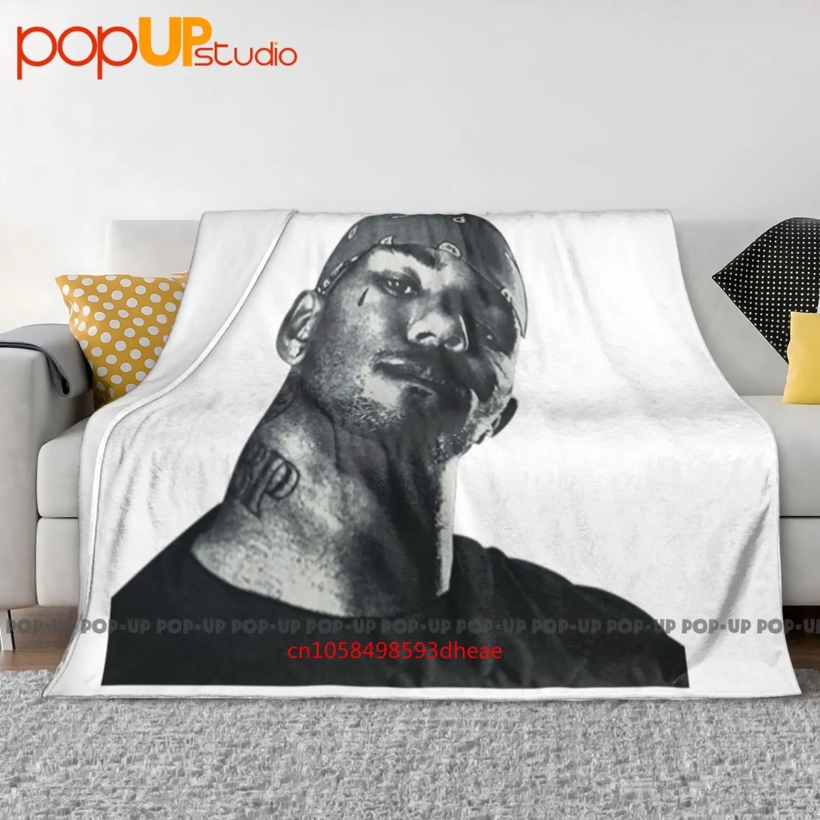 2000S The Game X G Unit Promo Rap Tee Hip Hop 50 Cent Y2K Coperta ultra morbida Trapunta Copridivano invernale Copriletto