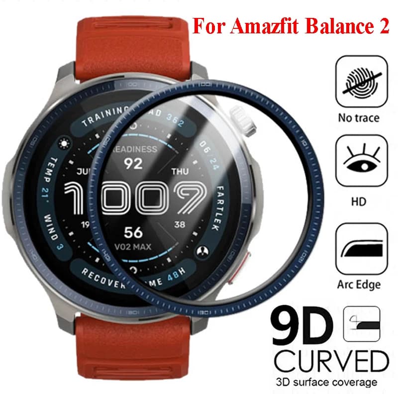 Pellicola salvaschermo per Amazfit Balance 2 Cover Pellicola protettiva per orologio curva a copertura totale per accessori Huami Amazfit Balance2