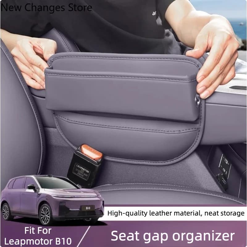 Organizer per Spazio tra Sedili per Leapmotor B10 2025 2026, Scatola Portaoggetti Multifunzione in Pelle, Accessori di Modifica