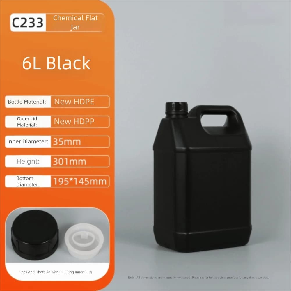 1/2/3/4/5/6/10L Plastic Airtight Bottle with Lid Food Grade HDPE Bucket Sealed Large-Capacity Storage Container Cleaning Essence
