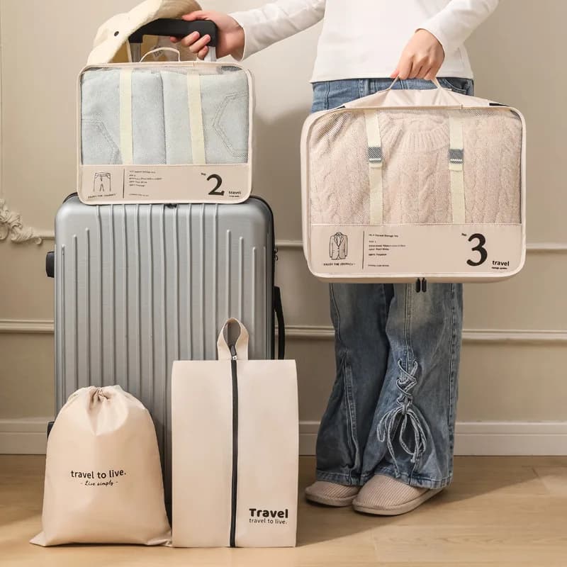 Borsa portaoggetti da viaggio Borsa organizer per bagagli e abbigliamento Borse per vestiti da viaggio Borsa portaoggetti portatile per biancheria intima