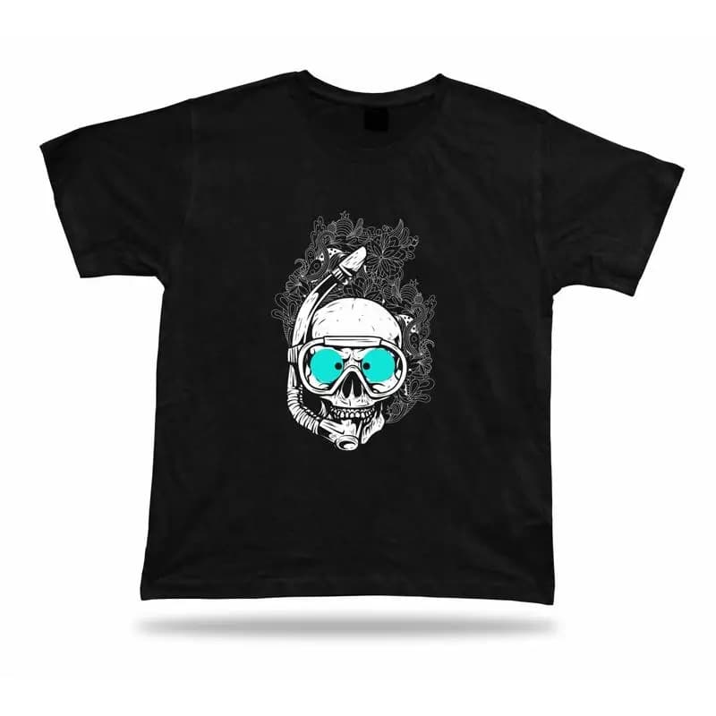 Skeleton Snorkeling Gear Moster Floral fantastico design della maglietta regalo speciale