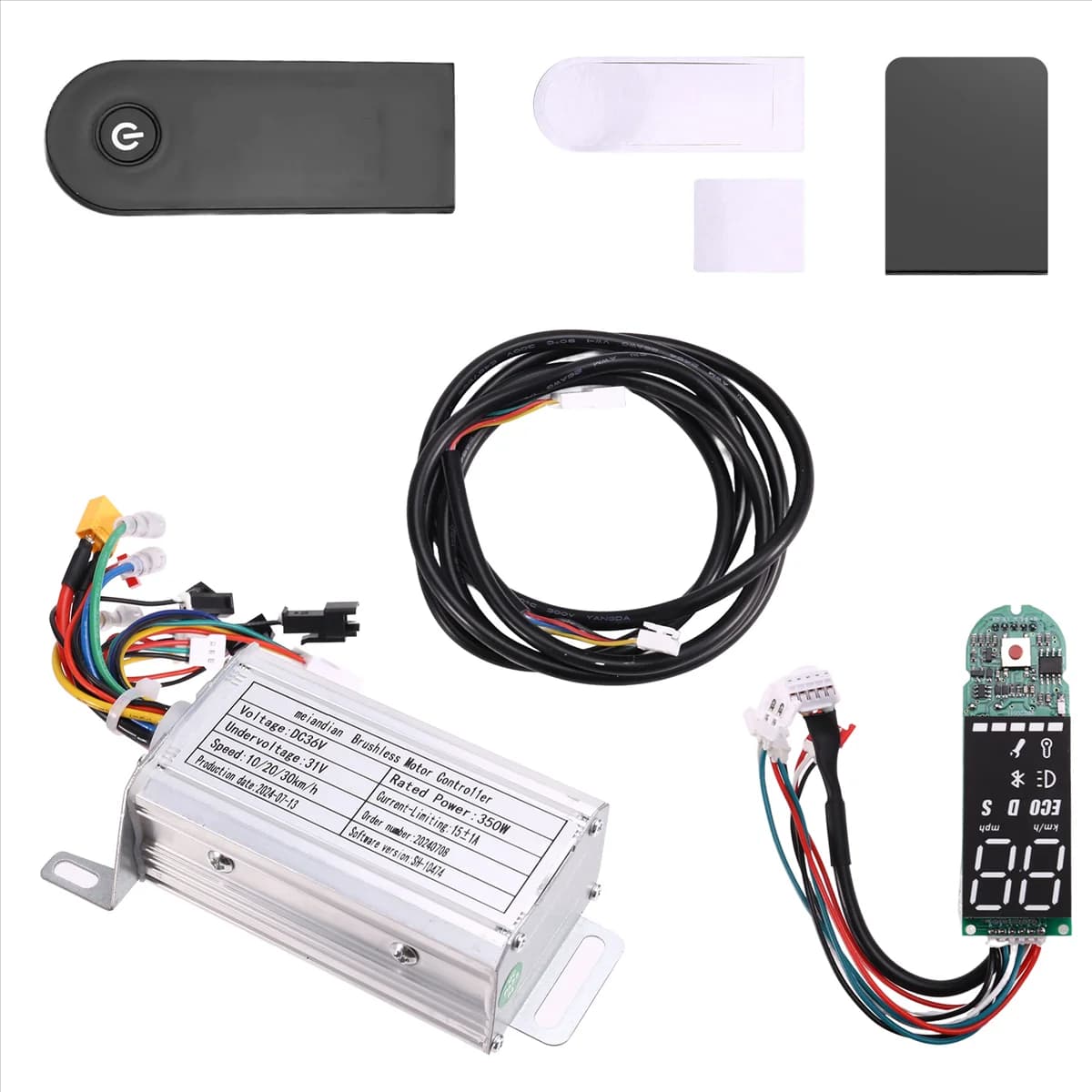 Controller brushless 36V 350W + misuratore Bluetooth + kit cavo di prolunga per scooter elettrico Xiaomi M365/M365 Pro