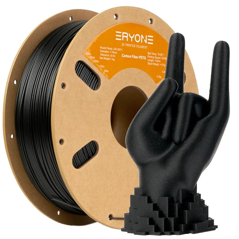 ERYONE PETG Filamento Premium in fibra di carbonio Stampa 3D 1/3/5/10KG Grande vendita, multicolore disponibile, filamento in fibra di carbonio petg, 1KG/bobina