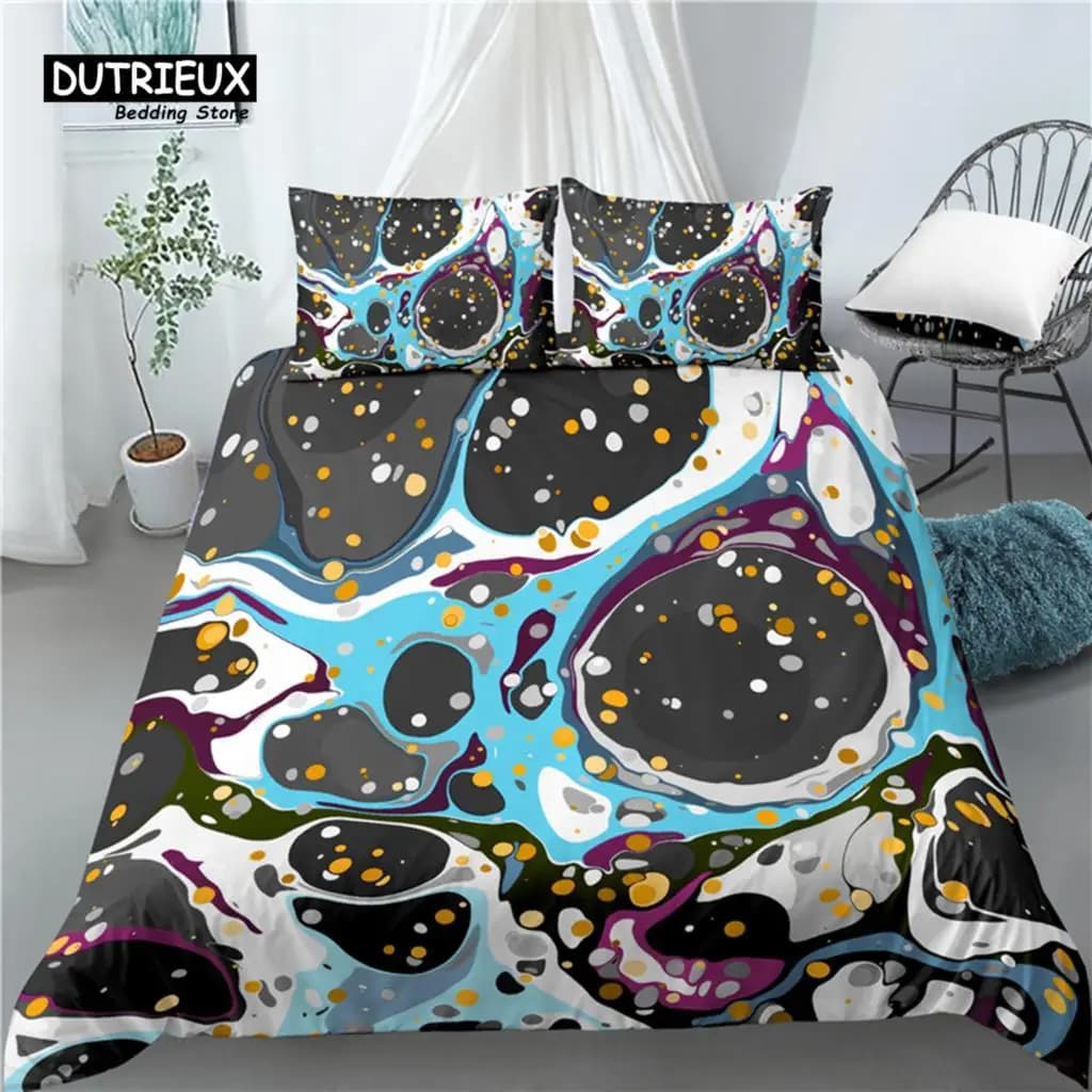 Home Living Luxury 3D Abstract Print 2/3Pcs Comfortable Duvet Cover PillowCase Bedding Sets Queen and King EU/US/AU Size