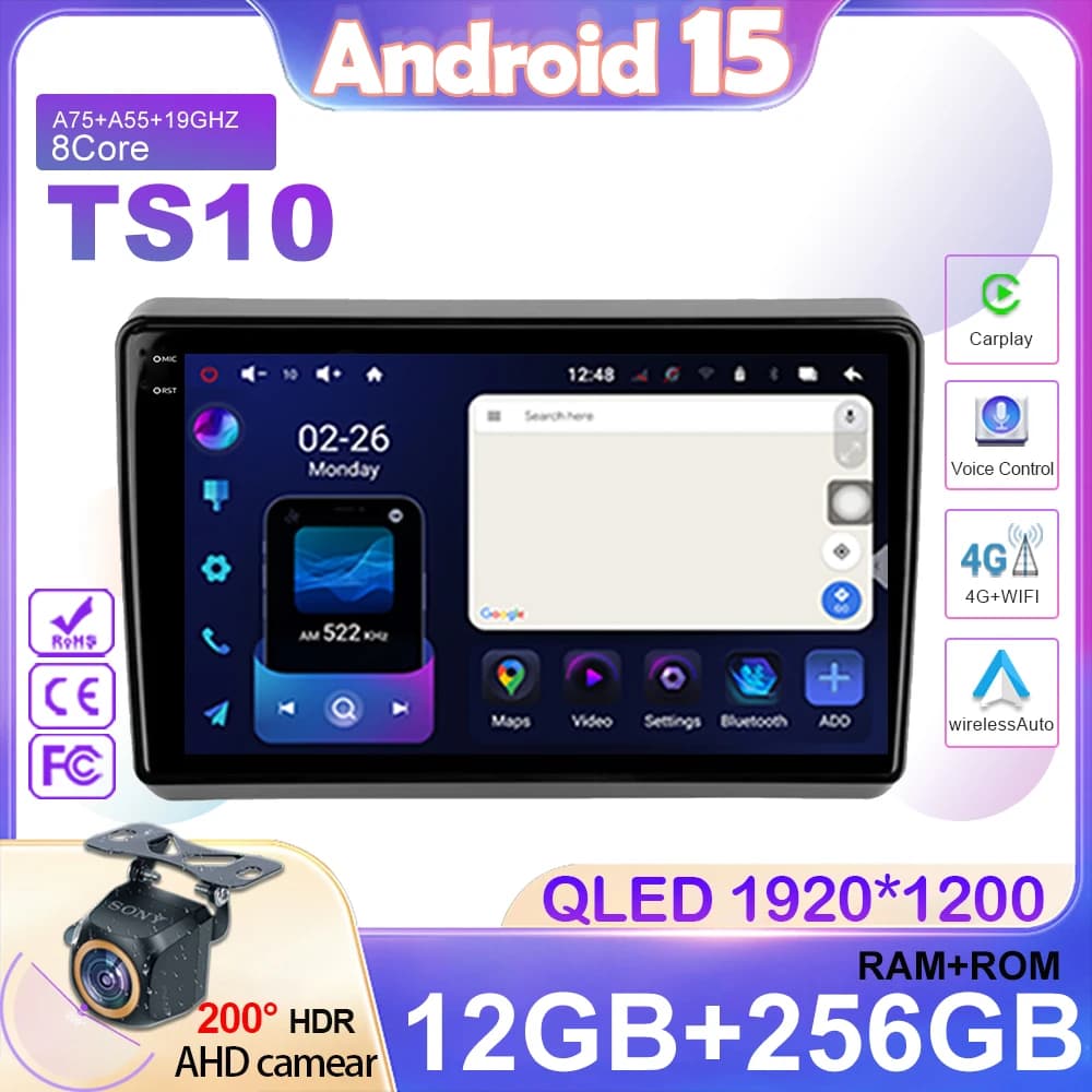 Android 15 Autoradio Per Dodge Dart 2012 2013 2014-2016 Sistema Stereo Senza Fili Bluetooth CarPlay Android Auto Schermo Multimediale
