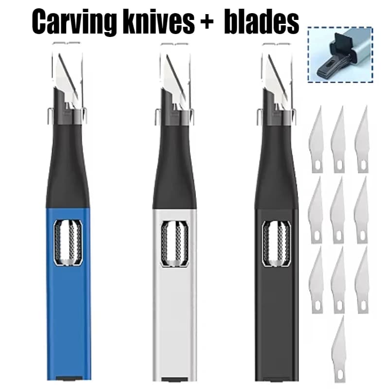 Accessori per auto Coltello da intaglio Taglierina per vinile Strumento per pellicola per tinta per finestre Adesivo Decalcomania Avvolgimento in carbonio Taglio Coltello multiuso per incisione