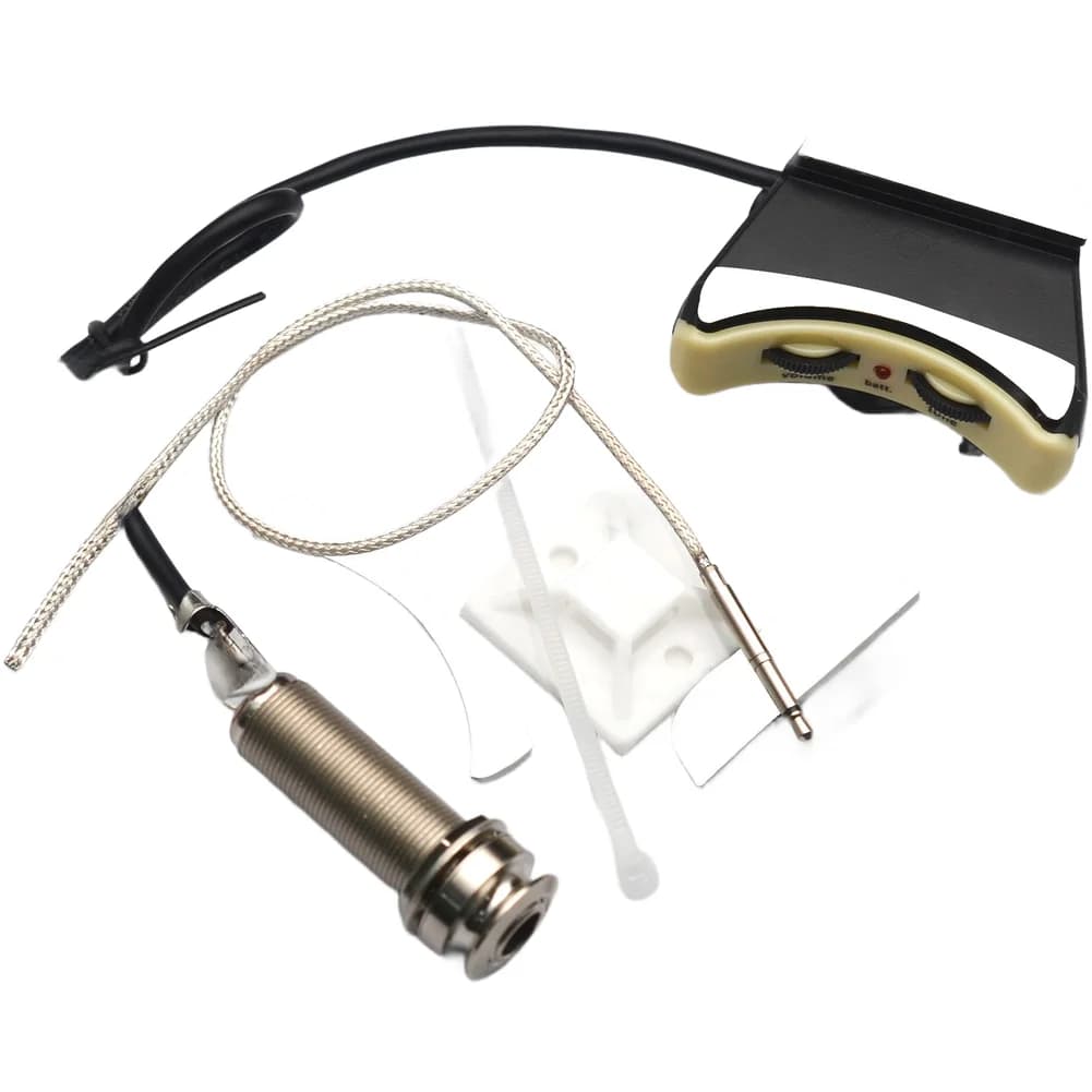 Pickup per Ukulele Progettato per Amplificazione Plug-in con Regolazione di Volume e Tono per una Personalizzazione Adattiva del Suono