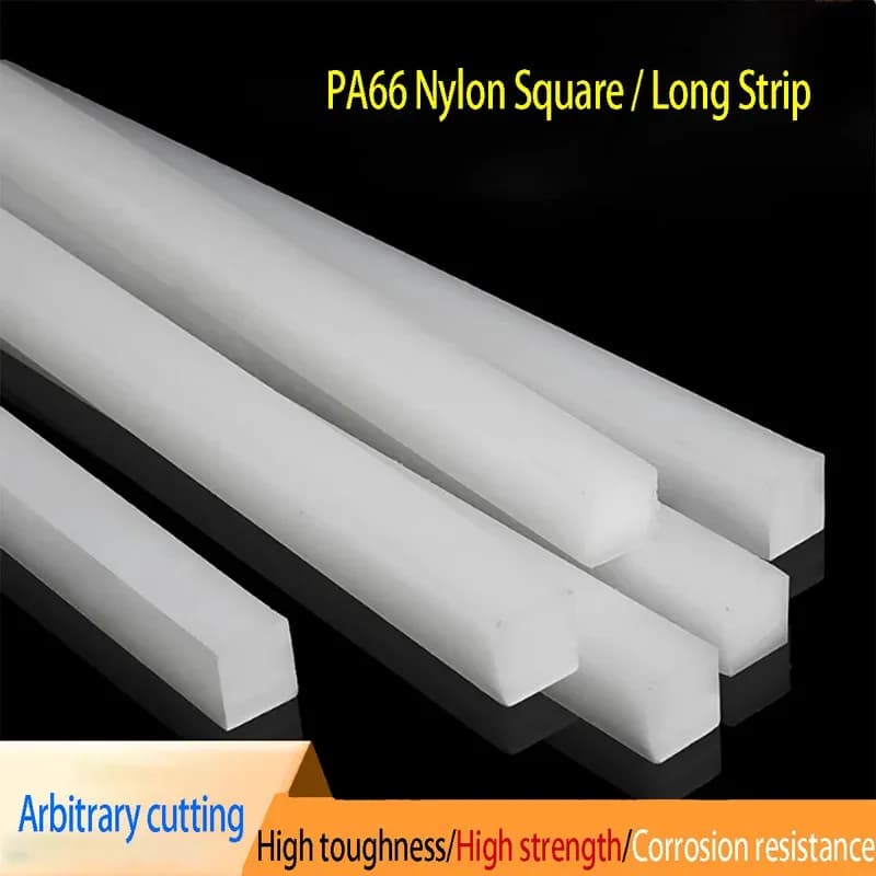 Blocco/Striscia in Nylon PA66 Anti-usura, Spessore 3/5/8/10/15/20/25/30/40/50/60/70/80mm, Materiale a Taglio Libero