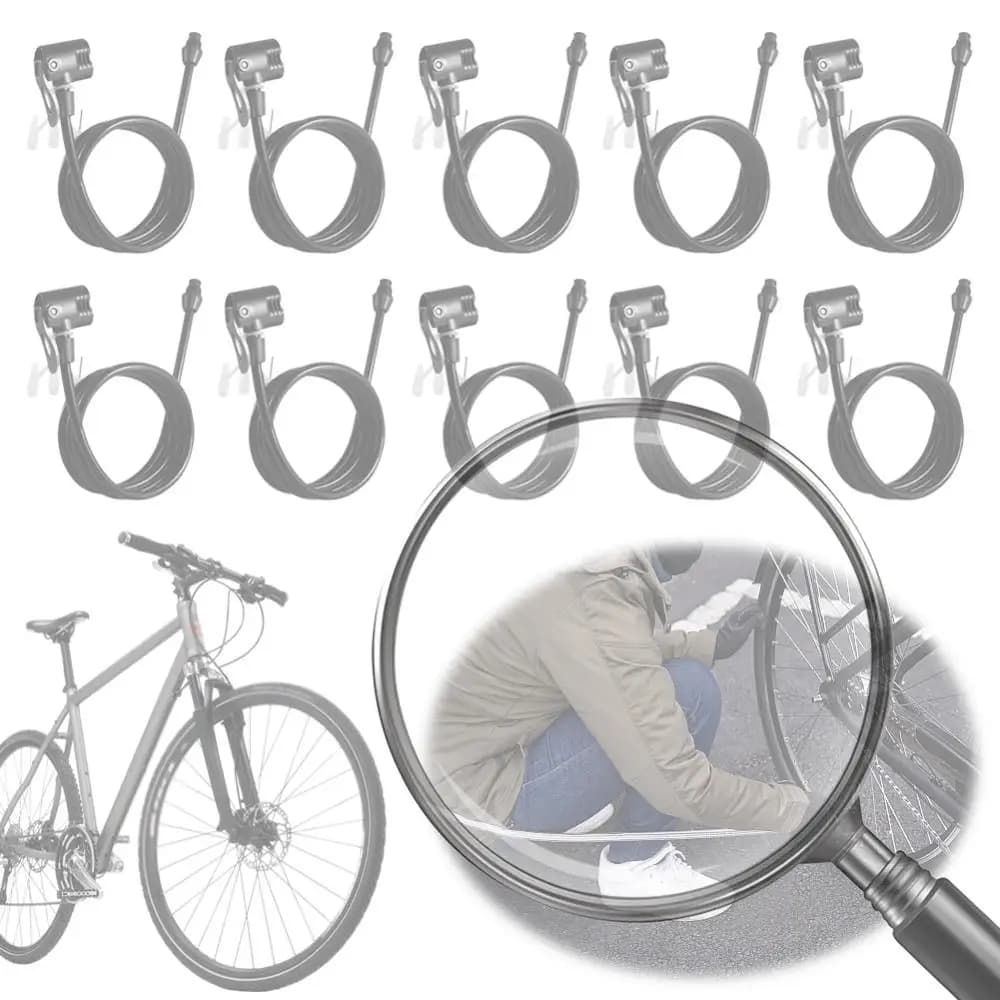 Tubo di Prolunga per Pompa d'Aria da Bicicletta 125cm 10 Pezzi, Tubo di Prolunga Resistente al Calore per Valvole US/UK/Francesi