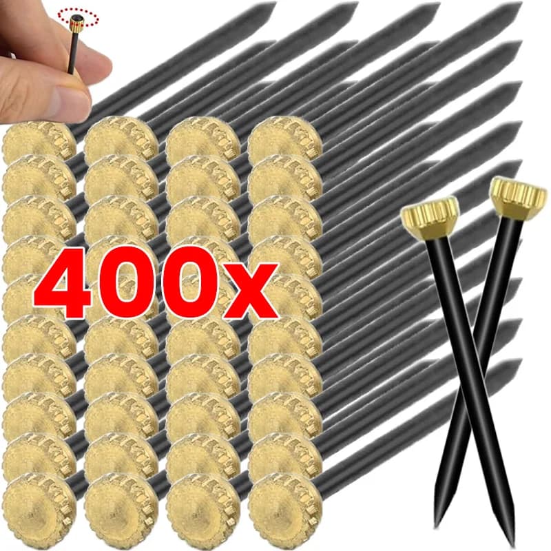 Photo Pins Brass Head Nails Hanging Pictures Frame Mounted Hook Hangers Kit Hardware Tools Home Office Wall Accessories