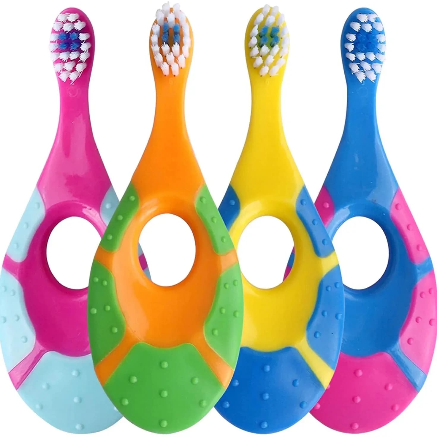 2 pezzi spazzolino da denti per bambini con setole morbide spazzolino da denti per bambini senza BPA per addestramento dei denti decidui