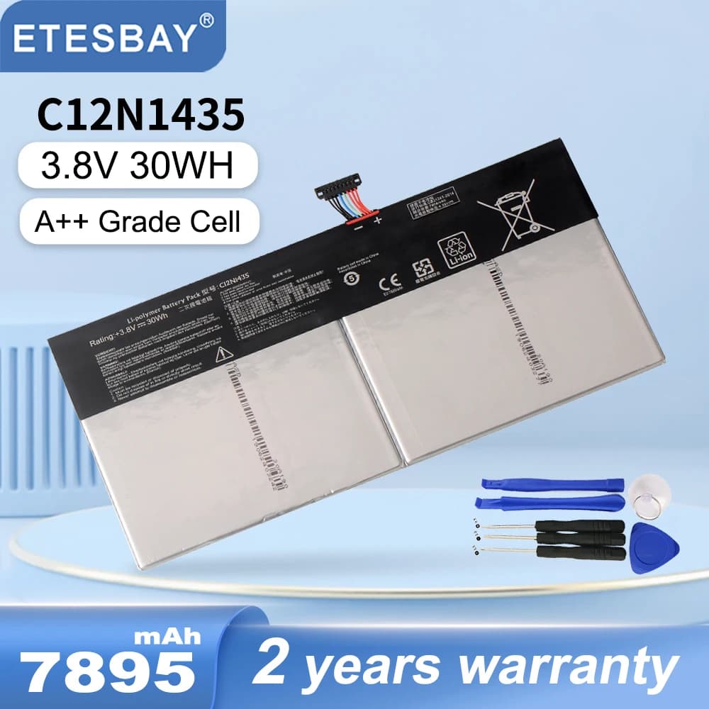 ETESBAY C12N1435 30WH Batteria per laptop per ASUS T100HA T100HA-FU006T Batteria per tablet serie Touchscreen da 10,1 pollici 2 in 1 3,8 V