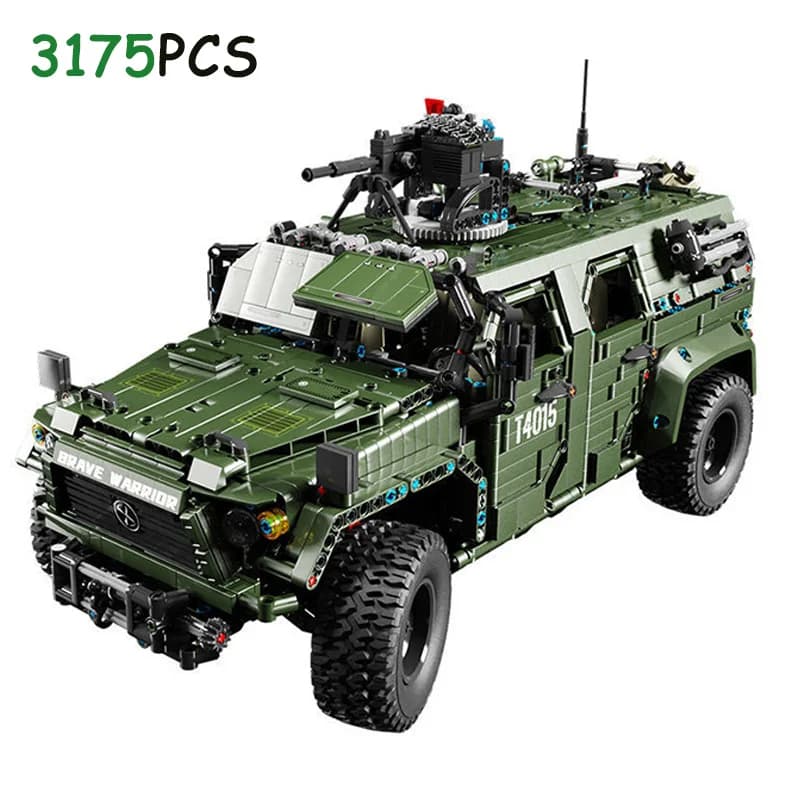 3175PCS Militare Fuoristrada Veicolo Building Blocks 1:8 Modello di Camion Modello di Montaggio Mattoni Educativi Giocattoli FAI DA TE Per Bambini Regali Di Compleanno