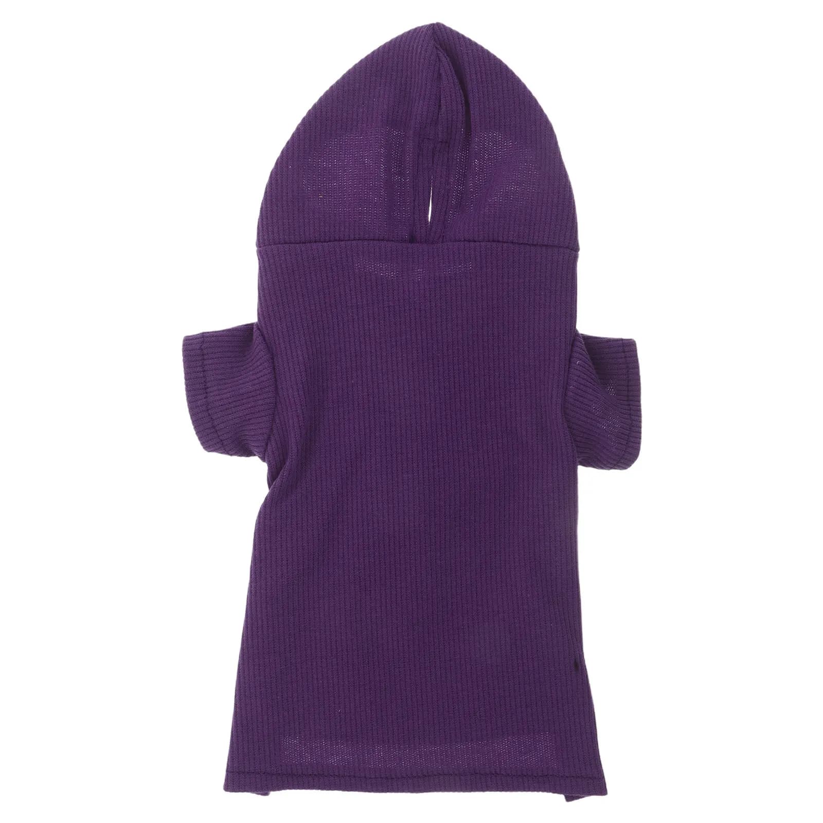 Abbigliamento per Furetti, Felpa Termica Invernale con Cappuccio in Pile Viola per Piccoli Animali, Porcellini d'India, Conigli, Vestiti Morbidi per Animali Domestici