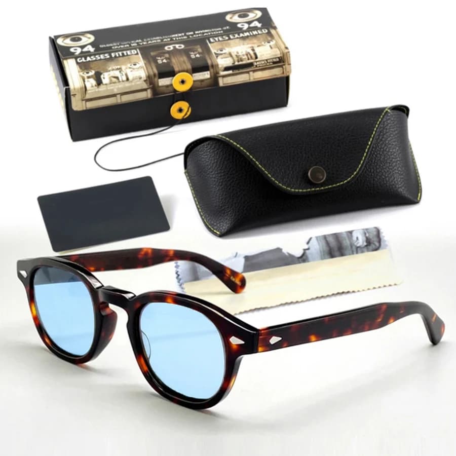 Occhiali da sole polarizzati uomo donna Johnny Depp Lemtosh Style occhiali da sole vintage con montatura in acetato per uomo