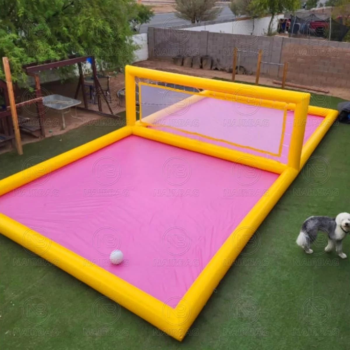 Outdoor Inflatable Volleyball Field for Beach, Airtight Big Network, Inflatable Pool for Water Volleyball for Rent - Promotion Sales