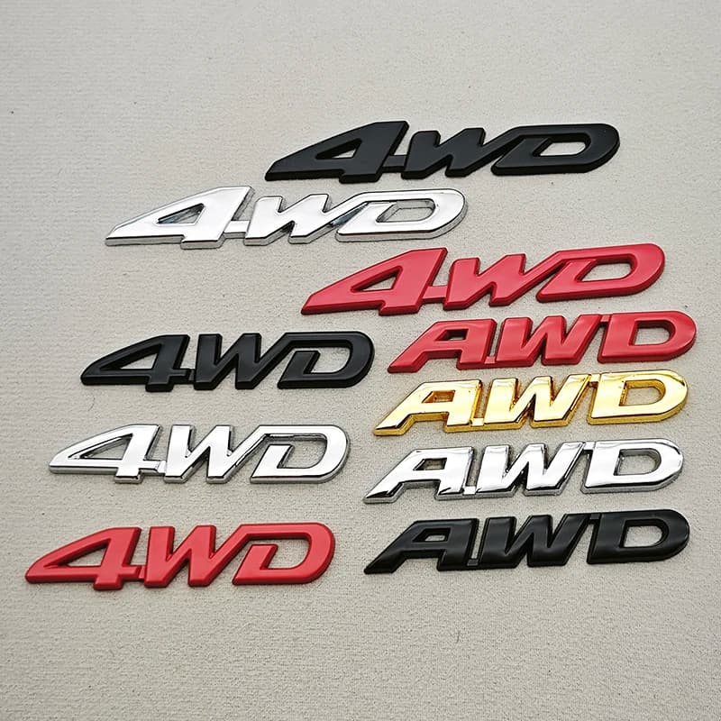 3D Metallo Cromato 4WD AWD Logo Adesivo Per Auto Distintivo Emblema Per Toyota Honda CRV Accord Civic Suzuki Grand Vitara Swift Accessori