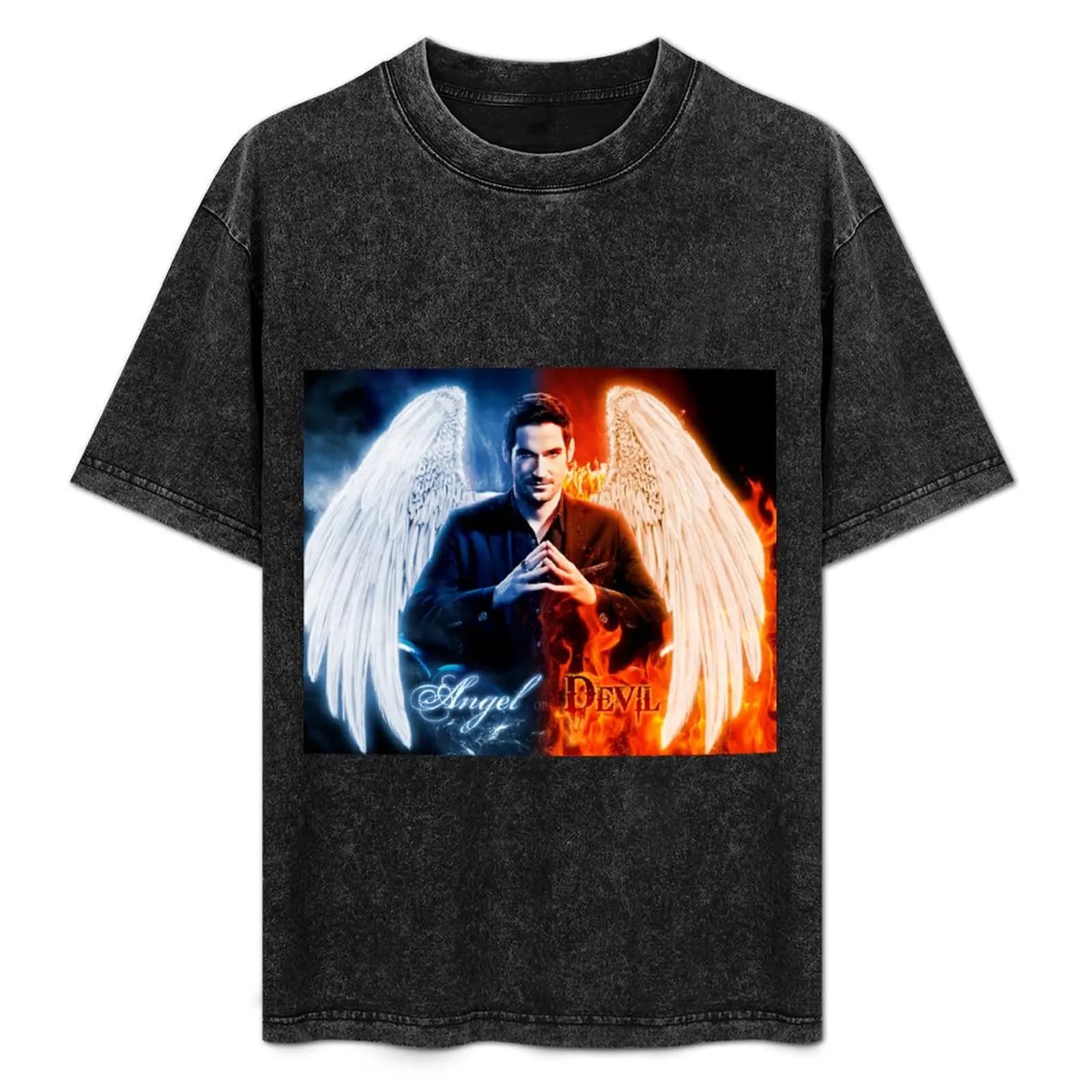 Lucifer - Angelo o Diavolo? T-shirt con stampa in stile moderno